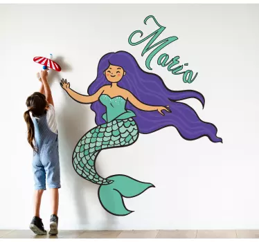 Wall stickers for kid playful mermaid character - TenStickers
