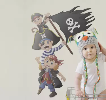 Wall stickers for kid playful pirate crew - TenStickers