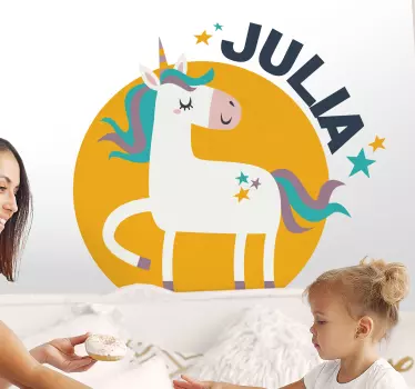 Wall stickers for kid unicorn personalized name - TenStickers