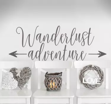 Wanderlust Adventure Arrow Sticker - TenStickers