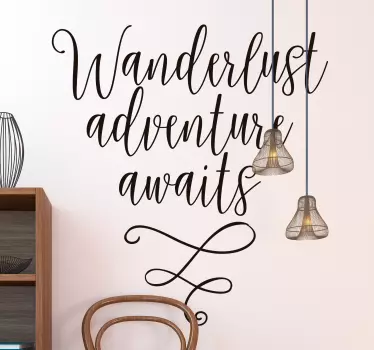 Wanderlust Adventure Awaits Sticker - TenStickers