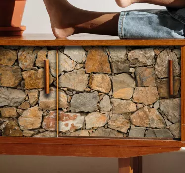 Warm colored stones effect decals for furniture - TenStickers