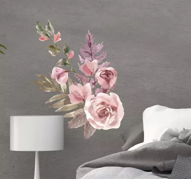 Watercolor floral composition flower wall decor - TenStickers