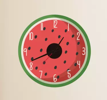 Watermelon sticker clock - TenStickers