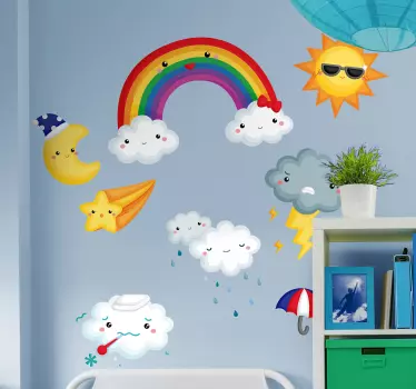 Weather stickers illustration wall art decal - TenStickers