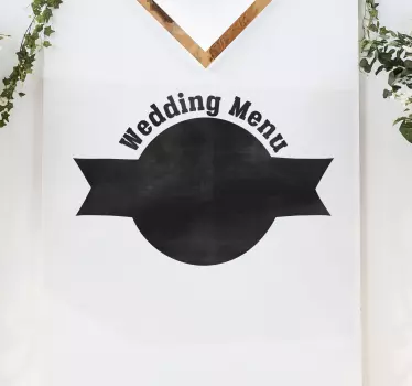 Wedding menu wedding vinyl decal - TenStickers