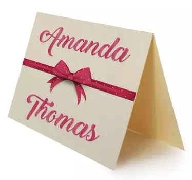 Wedding sticker personalized name card - TenStickers