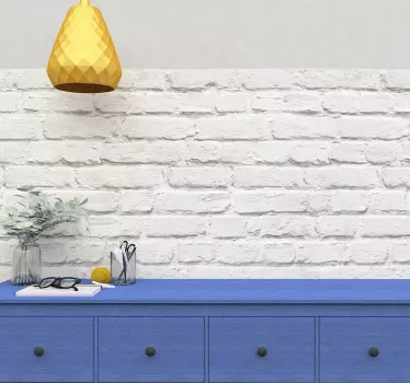 White brick vinyl  print wall sticker - TenStickers