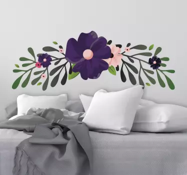 Wild field flowers ornament flower wall decal - TenStickers