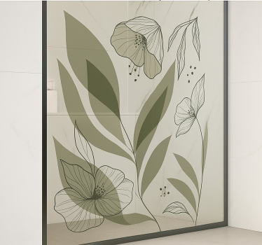 Window sticker abstract tropical design - TenStickers