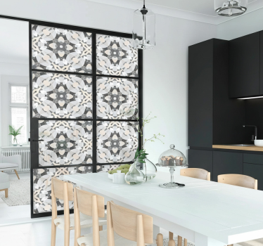 Window sticker geometric illusion square design - TenStickers