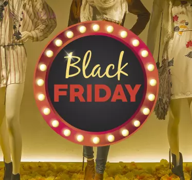 Window Decal Round Black Friday - TenStickers