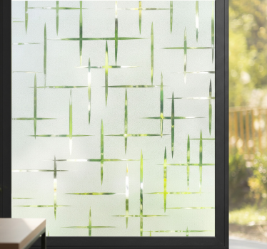 Window sticker with translucent cross pattern effect - TenStickers