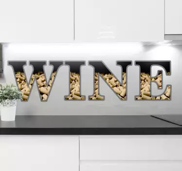 Wine corks 3D drink wall sticker - TenStickers