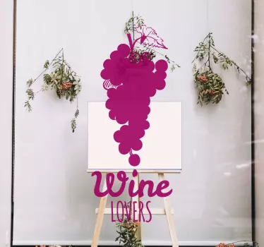 Wine lovers window decal - TenStickers