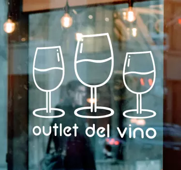 Wine outlet window decal - TenStickers