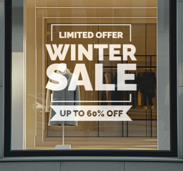 Winter limited offer sales sticker - TenStickers