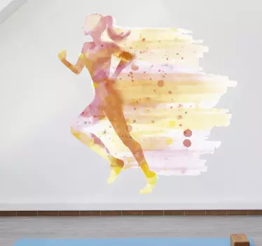 Woman in the gym wall decal - TenStickers