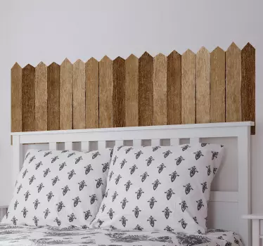 Wood headboards headboard wall decal - TenStickers