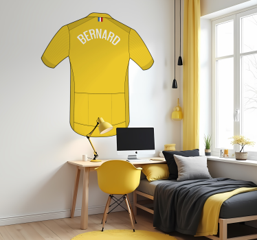 Yellow "Maillot" cycling decal - TenStickers