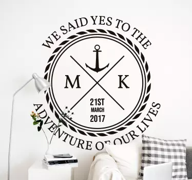 Wedding sticker yes to the adventure - TenStickers
