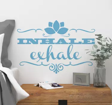 Yoga inhale exhale wall decal - TenStickers