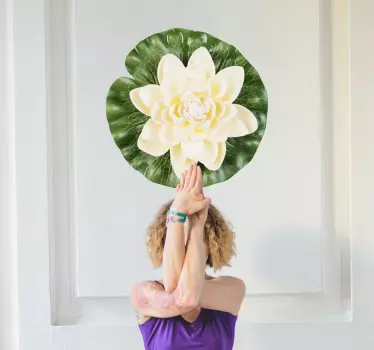 Yoga lotus flower wall decal - TenStickers