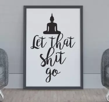Yoga phrase let that shit motivational wall sticker - TenStickers