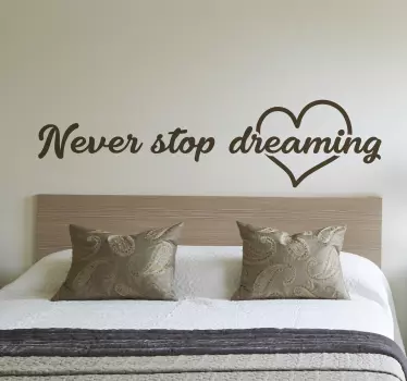 You don't stop dreaming home text wall decal - TenStickers