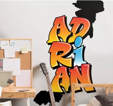 Your name's graffiti letter custom sticker - TenStickers