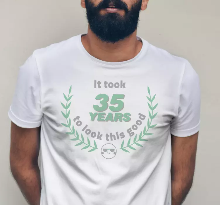35 years celebration t-shirt - TenStickers