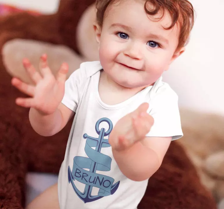 Baby anchor body with name - TenStickers