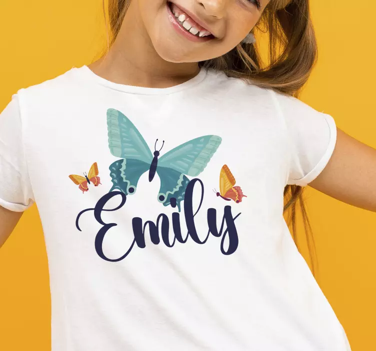 Bicolor butterflies t-shirt for kid - TenStickers