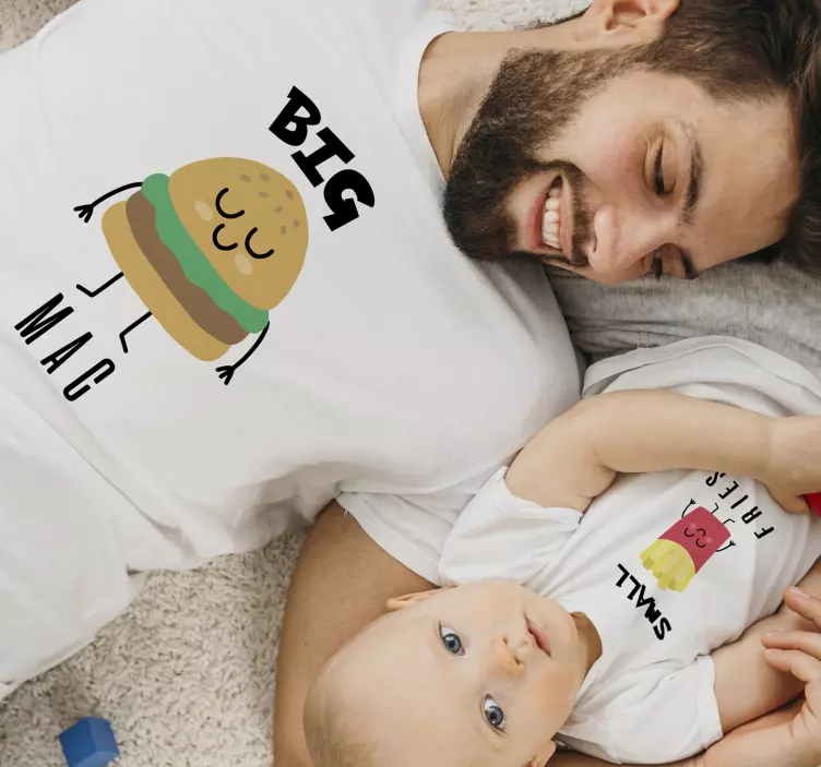 Big Mac, Small fry Father and son shirt - TenStickers