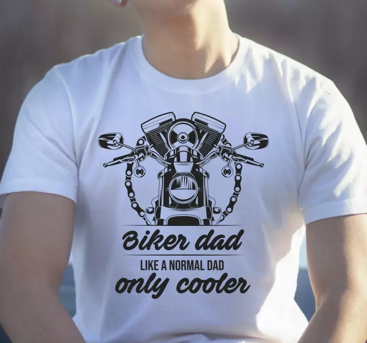 Biker dad Father's day t shirt - TenStickers