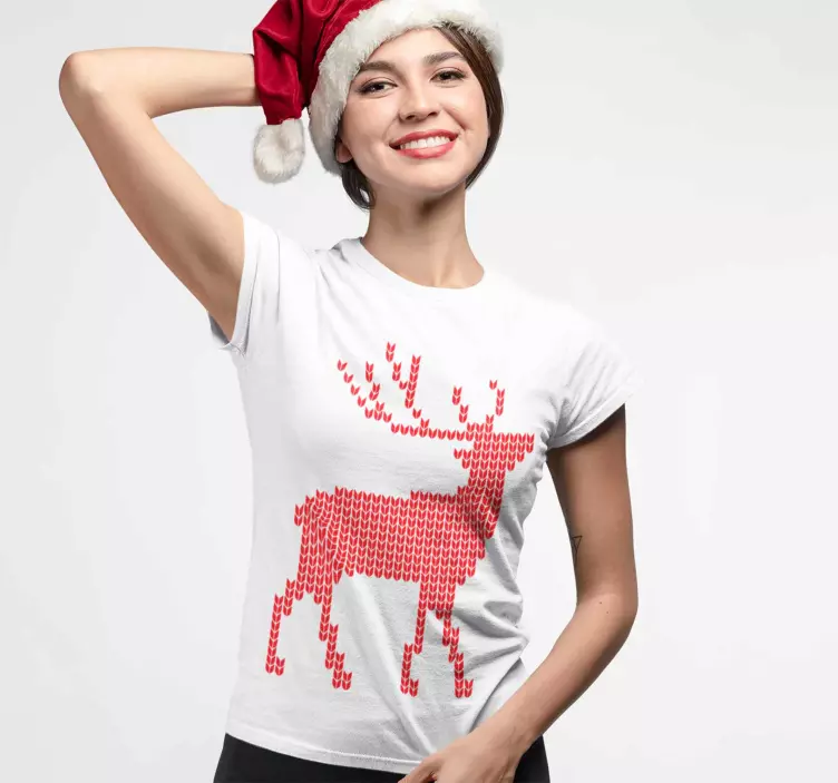 Christmas T-Shirt Reindeer - TenStickers