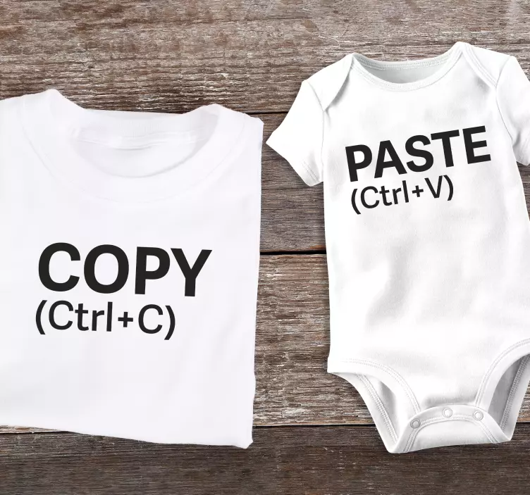 Copy and paste set Father and son shirt - TenStickers