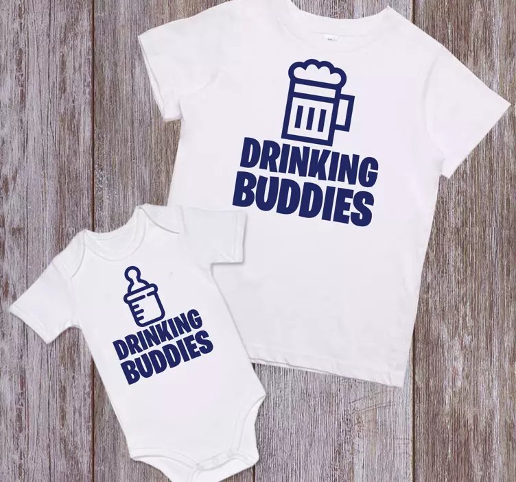 Drinking buddies Father and son shirt - TenStickers
