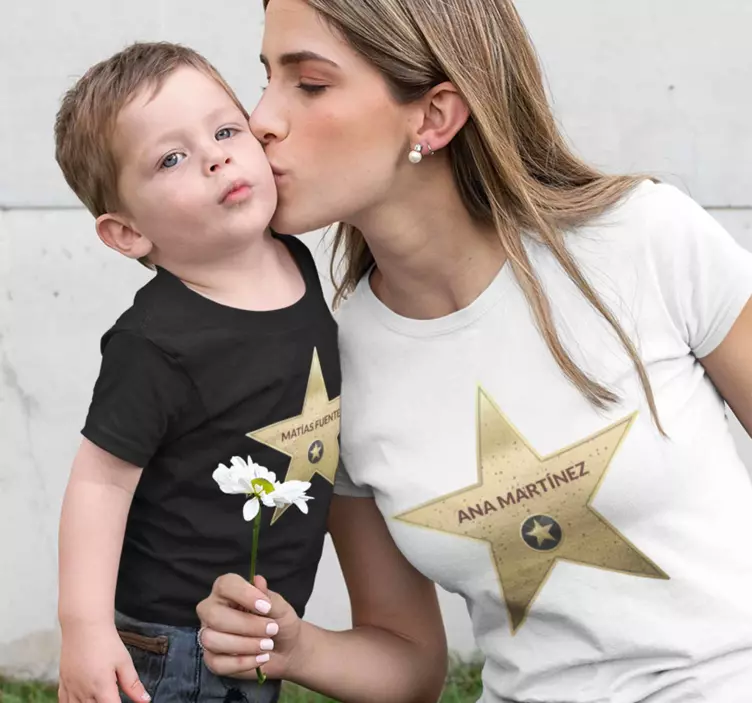 Hollywood Star parents and kids t-shirt - TenStickers