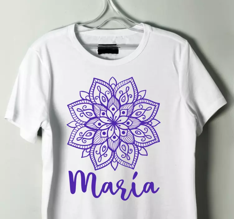 Mandala motif t-shirt with name - TenStickers