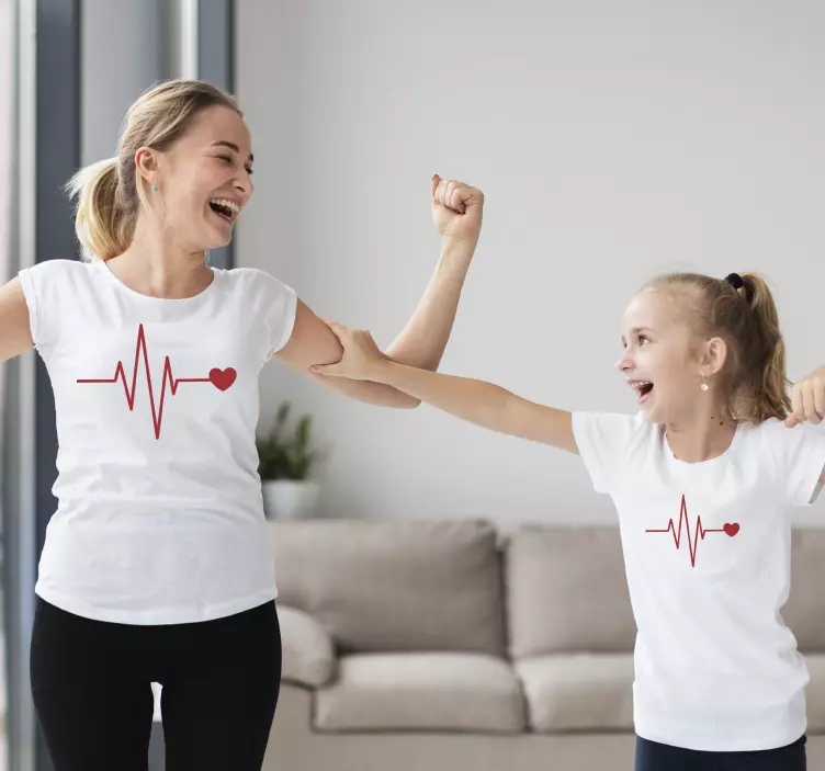 Heartbeats Mother daughter shirt - TenStickers