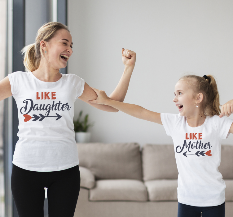 Hearted arrows mother and daughter t-shirt - TenStickers