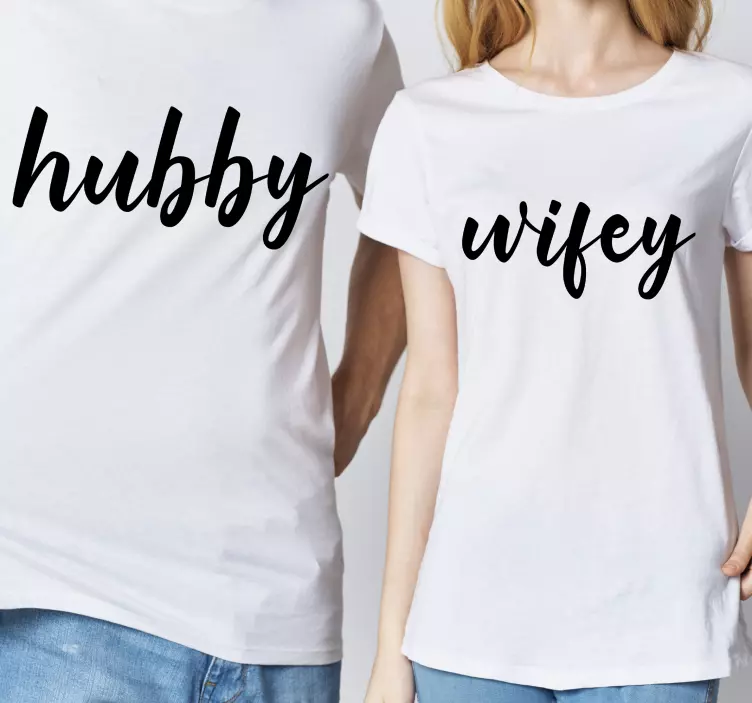 Hubby/Wifey Couple t shirts - TenStickers