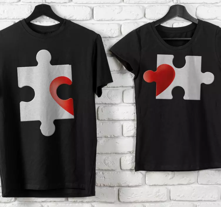 Incomplete without you puzzle pixel couple t shirt - TenStickers