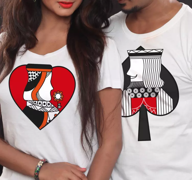 King and Queen cards Couple t shirts - TenStickers