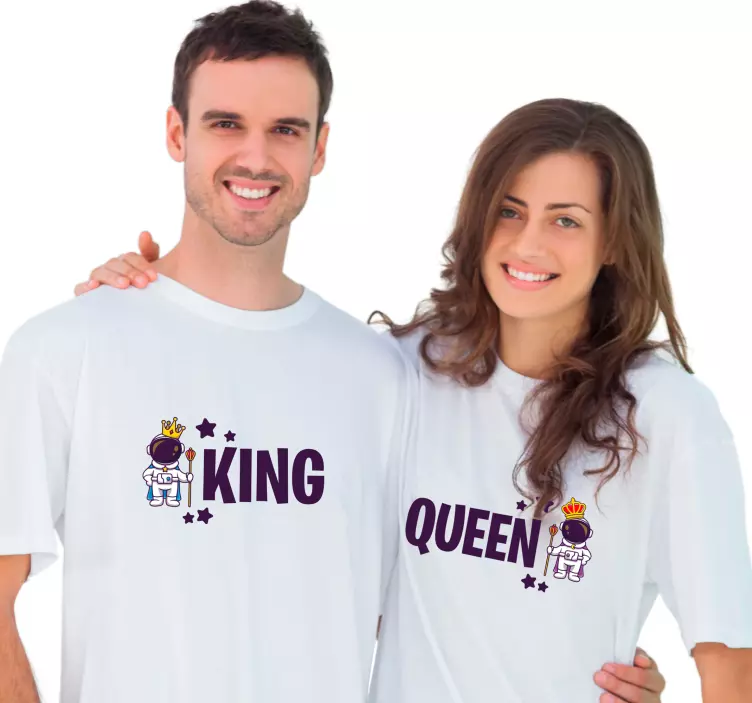 King and queen matched Couple t shirts - TenStickers
