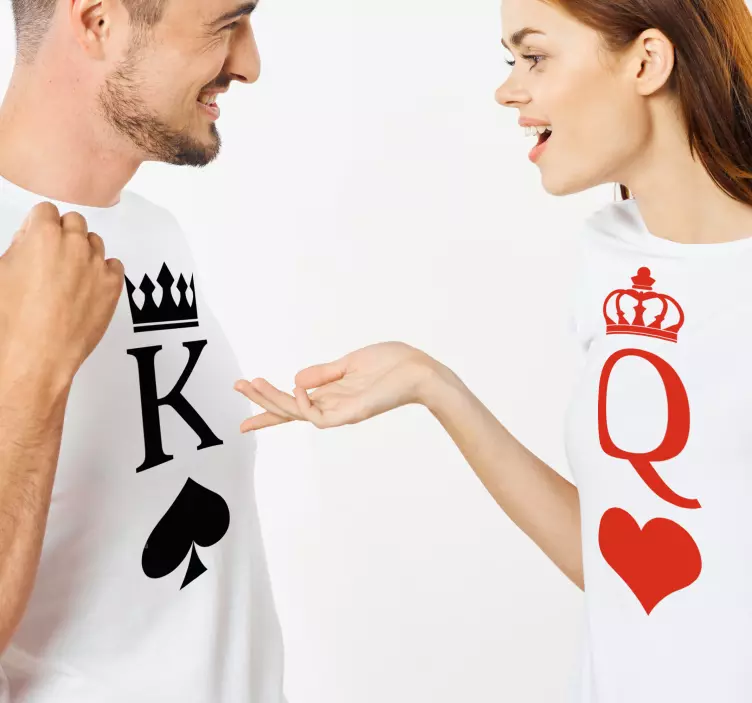 King & Queen Couple t shirts - TenStickers