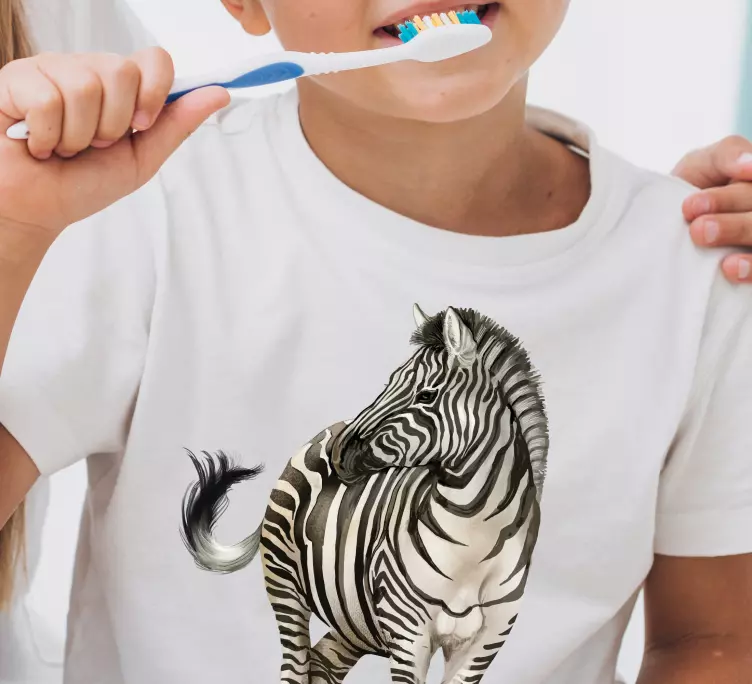 Portrait of a Zebra Kids t-shirt - TenStickers