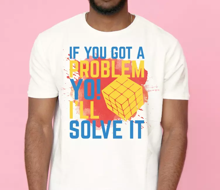 Problem solving text t-shirt - TenStickers