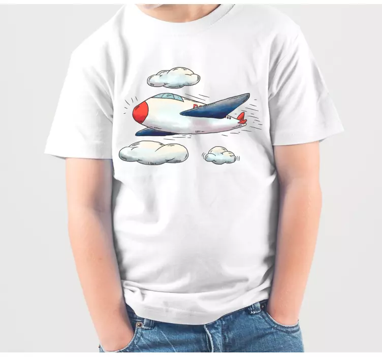 Red nose airplane Kids t-shirt - TenStickers
